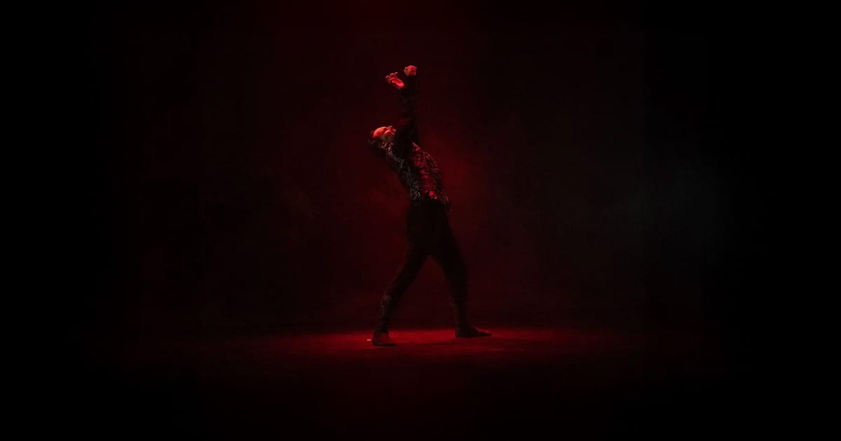 Dark stage scene from the Dracula ballet
