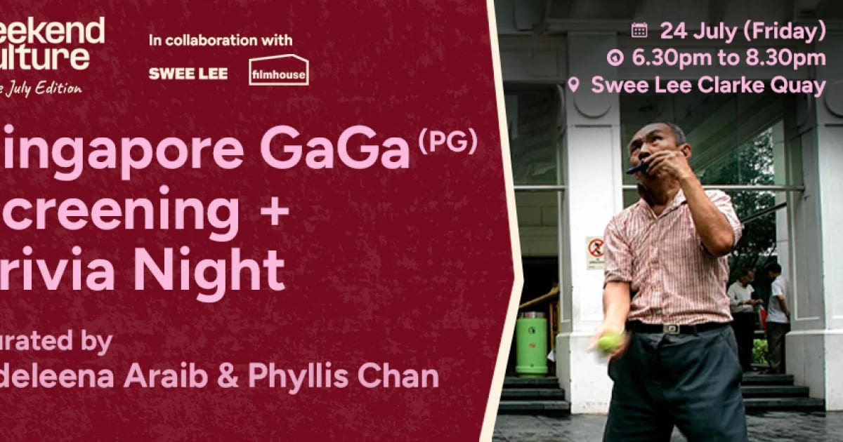 Singapore GaGa screening and trivia night poster