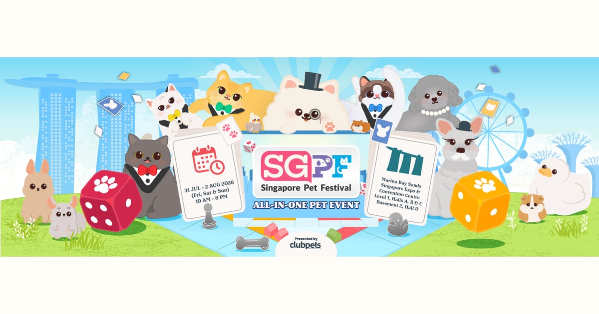 Illustrated Singapore Pet Festival 2026 banner